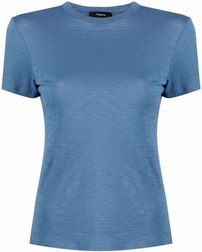 Camiseta de cuello redondo Theory azul