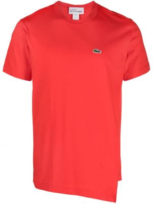Koszulka bawełniana asymetryczna Comme Des Garcons Shirt czerwona