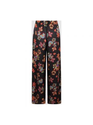 Pantalones de cintura alta de seda de flores Ulla Johnson