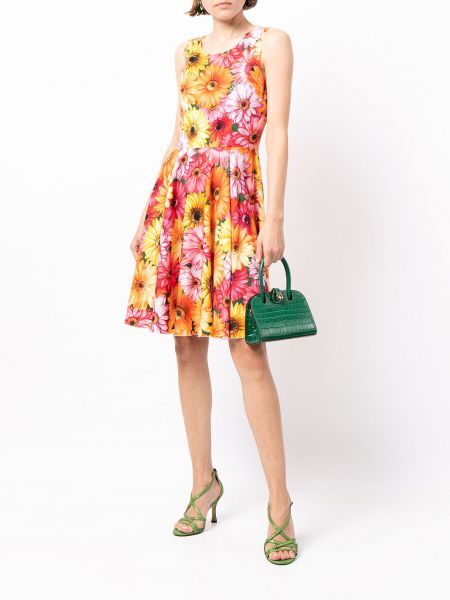 Vestido de cóctel de flores con estampado bootcut Dolce & Gabbana