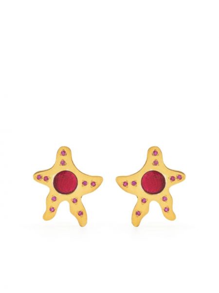 Boucles d'oreilles à imprimé à boucle à motif étoile Liya