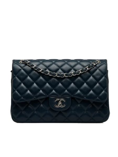 Niebieska torebka skórzana Chanel Vintage