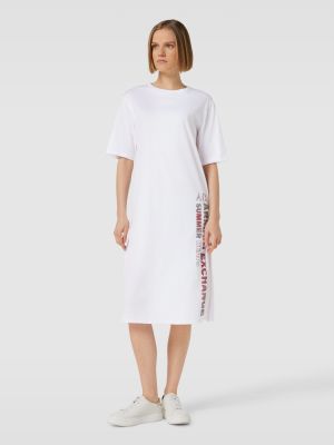 Sukienka midi z nadrukiem Armani Exchange biała