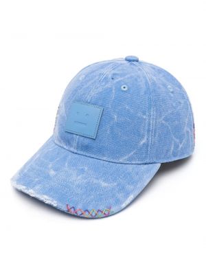 Cappello con visiera di cotone Acne Studios blu