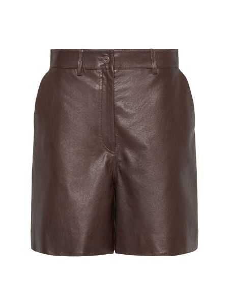 Lædershorts Weekend Max Mara brun