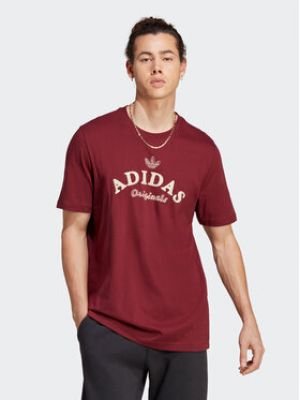 Priliehavé tričko Adidas vínová