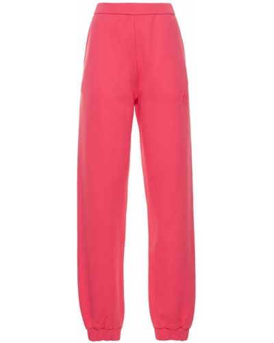 Pantaloni sport din jerseu The Attico roz