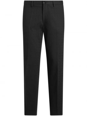 Žakárové kalhoty s paisley potiskem Etro černé
