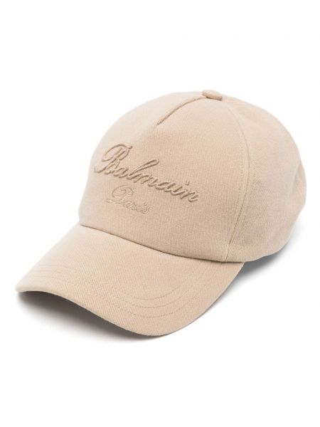 Casquette brodé en coton Balmain