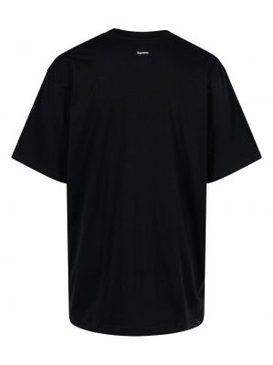 Aksamitna koszulka Supreme czarna