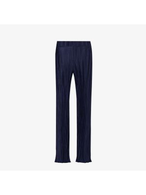 Плиссированные атласные прямые брюки 4th & Reckless синие