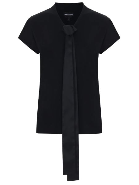 Блузка из модала Giorgio Armani черная