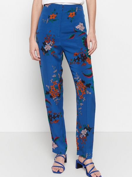 Spodnie Diane Von Furstenberg niebieskie
