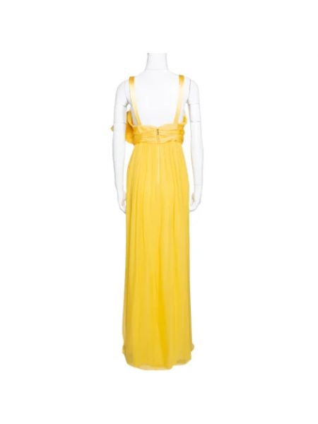 Vestido de seda Dolce & Gabbana Pre-owned amarillo