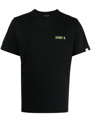 Αθλητική μπλούζα με σχέδιο με στρογγυλή λαιμόκοψη Sport B. By Agnès B. μαύρο