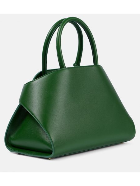 Kožená nákupná taška Ferragamo zelená