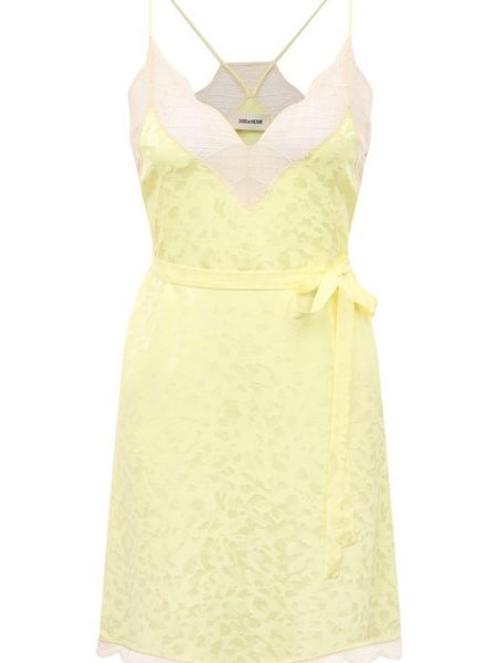 Желтое шелковое платье Zadig&voltaire