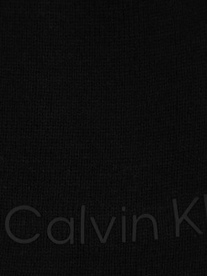 Твидовая двусторонняя шапка Calvin Klein черная