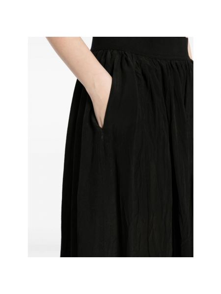 Falda midi plisado Uma Wang negro