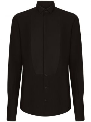 Bavlněná košile se stojáčkem Dolce & Gabbana černá