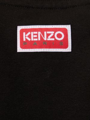 Bluza bawełniana w kwiatki Kenzo Paris czarna