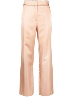 Saténové rovné kalhoty s kapsami A.l.c. - růžová
