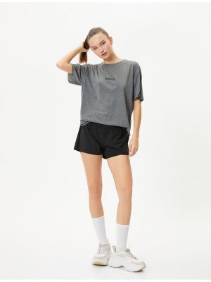 Viskózové priliehavé športové tričko s krátkymi rukávmi Koton