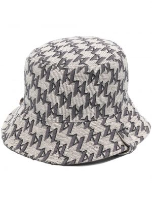 Жакардова шапка Karl Lagerfeld сиво