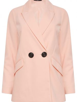 Приталенный пиджак на пуговицах M&co розовый