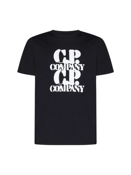 Koszulka z nadrukiem z okrągłym dekoltem C.p. Company czarna