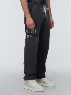 Pantaloni sport din bumbac Amiri negru