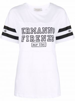 Camiseta con estampado Ermanno Ermanno blanco