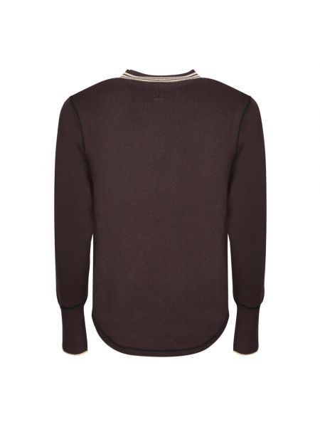 Sweter w paski z okrągłym dekoltem Adidas brązowy