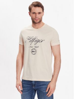 Tričko s potlačou Tommy Hilfiger - béžová