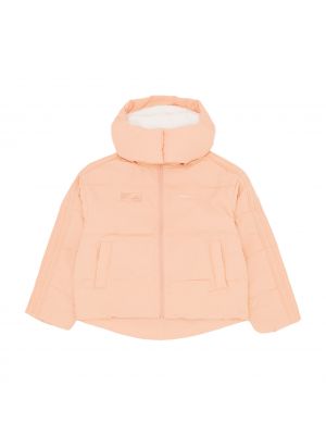 Утепленная куртка в полоску Adidas розовая