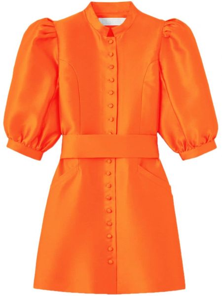 Satenska koktejl obleka Destree oranžna