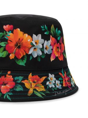 Geblümt mütze mit print Dolce & Gabbana schwarz