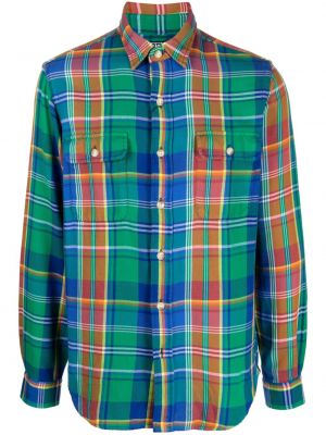 Vilnonė pledinė vilnonė marškiniai Polo Ralph Lauren