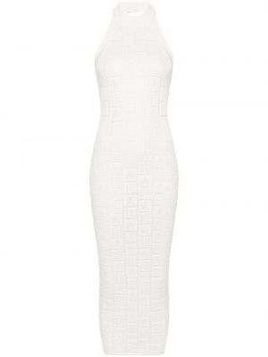 Midi haljina Balmain bijela