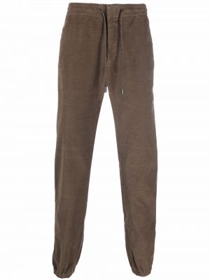 Pantalones de chándal con cordones Z Zegna marrón
