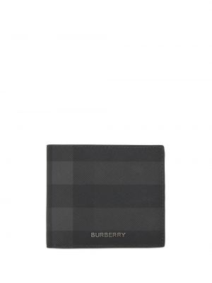 Denarnica s karirastim vzorcem Burberry črna