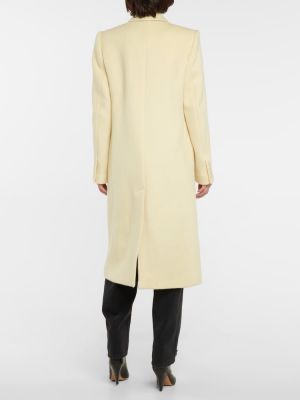 Kašmírový vlnený kabát Isabel Marant žltá