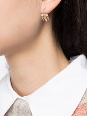 Boucles d'oreilles avec perles E.m. argenté