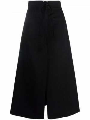 Falda de cintura alta con cordones Etro negro