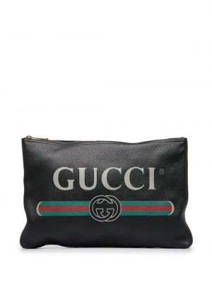 Geantă plic din piele Gucci Pre-owned negru