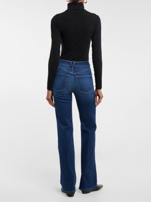 Voľné džínsy s vysokým pásom Veronica Beard čierna