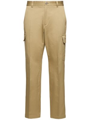 Pantalones cargo de algodón Versace beige