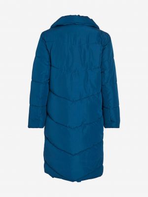 Prešívaný zimný kabát Vila modrá