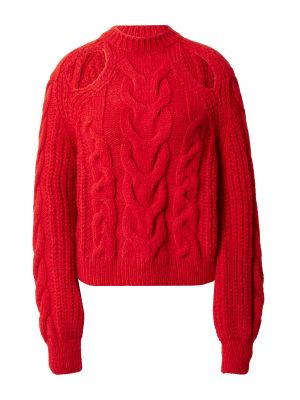 Pletený nylonový priliehavý sveter Pimkie - červená