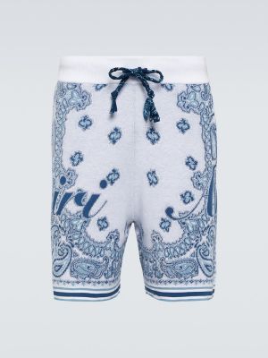 Pantalones cortos de algodón de tejido jacquard Amiri blanco